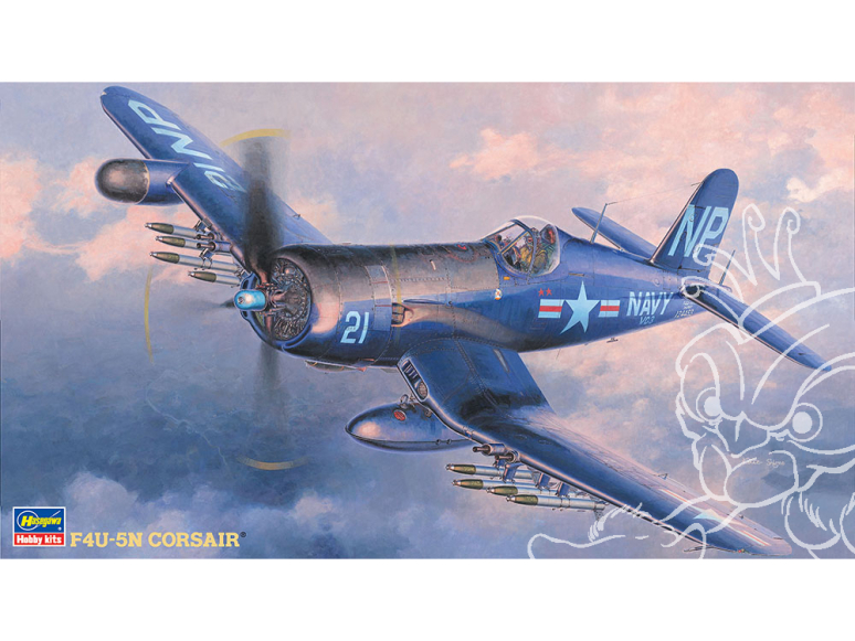 Hasegawa maquette avion 09075 F4U-5N Corsair U.S. Navy / M.C. 1/48