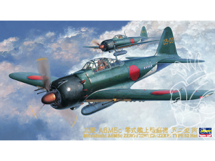 Hasegawa maquette avion 09072 Mitsubishi A6M5c Zero Fighter [ZEKE] Type 52 Hei 1/48