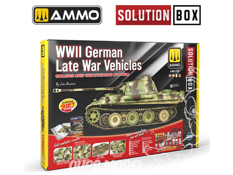 MIG Solution Box 7729 Véhicules Allemands fin de Guerre WWII Couleurs et Vieillissement - Livre Français (multilangues)