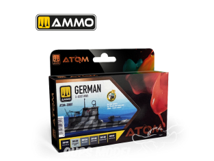 MIG peinture Atom 20801 U-Boot Allemand WWII 6 x 20ml