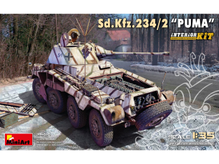 Mini Art maquette militaire 35414 Sd.Kfz. 234/2 PUMA avec KIT INTÉRIEUR 1/35
