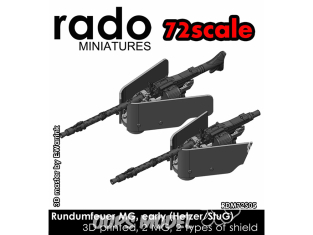 Rado miniatures accessoire RDM72S05 Rundumfeuer MG - Early (Hetzer / StuG) 1/72