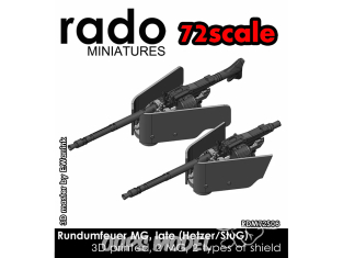 Rado miniatures accessoire RDM72S06 Rundumfeuer MG - Late (Hetzer / StuG) 1/72