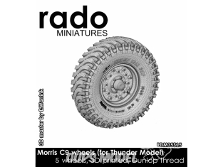 Rado miniatures accessoire RDM35S15 Roues Morris C9/B Thunder Model 1/35