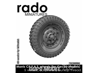 Rado miniatures accessoire RDM35S20 Roues Morris C8 F.A.T. Gecko Models 1/35
