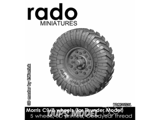 Rado miniatures accessoire RDM35S21 Roues Morris C9/B Thunder Model 1/35