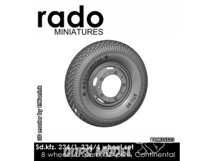 Rado miniatures accessoire RDM35S23 Roues Sd.Kfz. 234/1 - 234/4 Continental 1/35