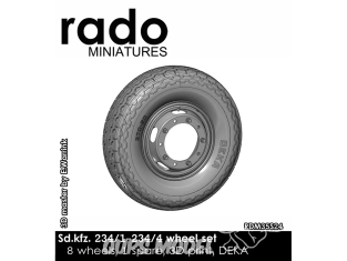 Rado miniatures accessoire RDM35S24 Roues Sd.Kfz. 234/1 - 234/4 DEKA 1/35