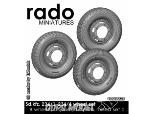 Rado miniatures accessoire RDM35S26 Roues Sd.Kfz. 234/1 - 234/4 Mix 1/35