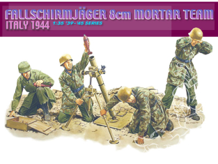 DRAGON maquette militaire 6215 Fallschirmjager 8cm Mortar Team Italy 1944 1/35