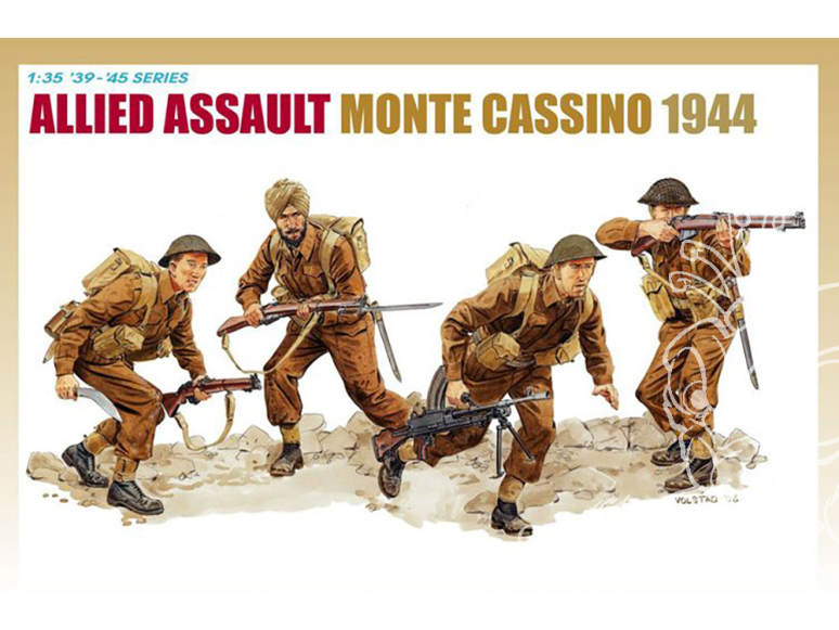 DRAGON maquette militaire 6515 Assaut allié Monte Cassino 1944 1/35