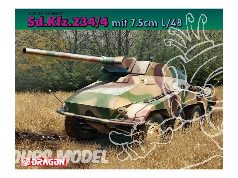 Dragon maquette militaire 6814 Sd.Kfz.234/4 avzc 7,5cm L/48 1/35