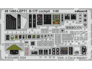 EDUARD photodecoupe avion 491460 Cockpit B-17F Eduard 1/48