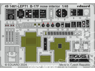 EDUARD photodecoupe avion 491461 Intérieur nez B-17F Eduard 1/48