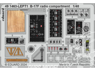 EDUARD photodecoupe avion 491463 Compartiment radio B-17F Eduard 1/48