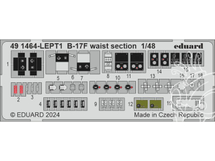 EDUARD photodecoupe avion 491464 Waist section B-17F Eduard 1/48
