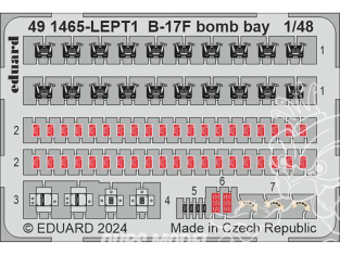 EDUARD photodecoupe avion 491465 Baie de bombe B-17F Eduard 1/48