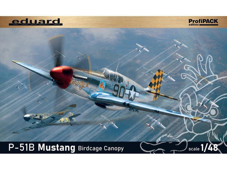 EDUARD maquette avion 82107 P-51B Mustang Verrière Birdcage ProfiPack Edition 1/48