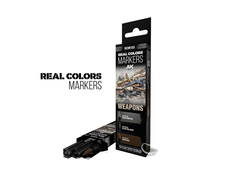 Ak Interactive RCM103 RC MARKER SET COULEURS WEAPONS