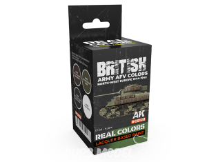 Ak interactive Real Colors Set RCS128 Couleurs AFV de l’armée britannique. Europe du Nord-Ouest 1944-1945