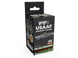 Ak interactive Real Colors Set RCS113 Couleurs des avions de l'USAAF de la Seconde Guerre mondiale