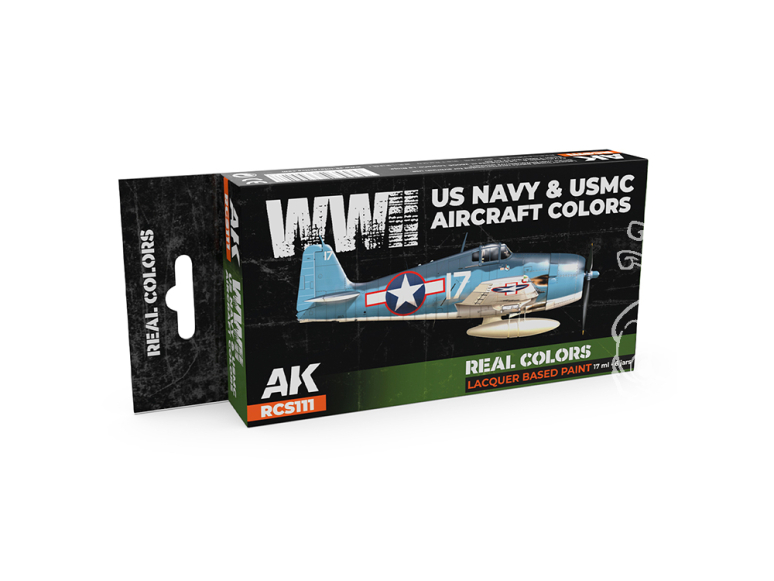 Ak interactive Real Colors Set RCS111 Couleurs des avions de l'US Navy et de l'USMC de la Seconde Guerre mondiale