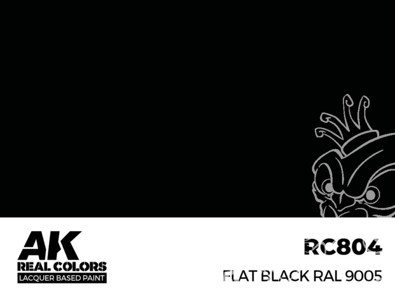 Ak interactive Real Colors RC804 Noir mat - Flat black RAL9005 17ml