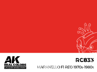 Ak interactive Real Colors RC833 Rouge F1 Maranello 1970s - 1980s - Maranello F1 Red 1970s - 1980s 17ml