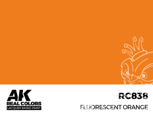 Ak interactive Real Colors RC838 Orange fluorescent - Fluorescent Orange 17ml