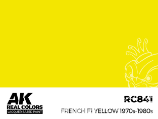 Ak interactive Real Colors RC841 Jaune Renault F1 1970 - 1980 - French F1 Yellow 1970s - 1980s 17ml