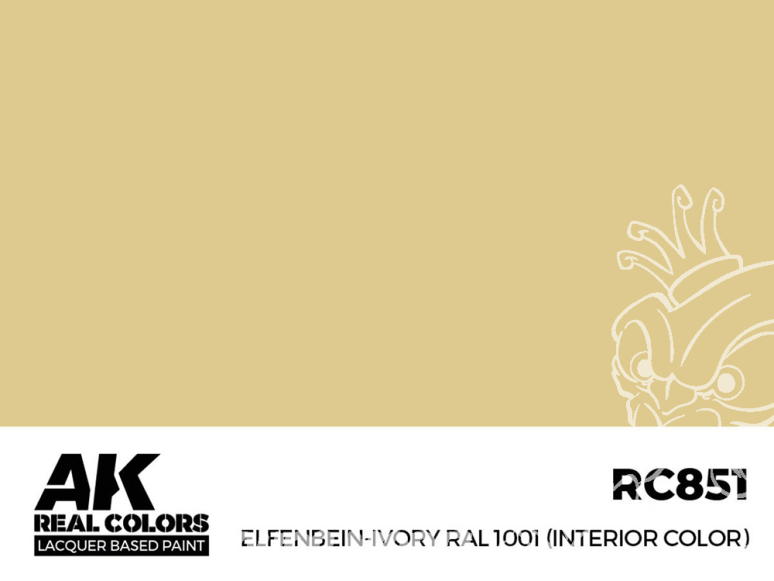 Ak interactive Real Colors RC851 Ivoire - Elfenbein RAL1001 (Couleur intérieur) 17ml