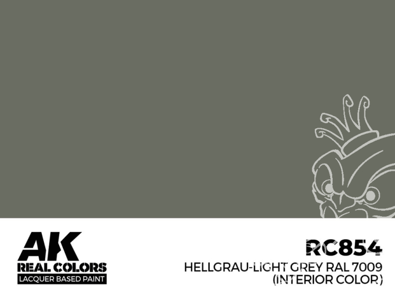 Ak interactive Real Colors RC854 Gris clair - Hellgrau RAL7009 (Couleur intérieur) 17ml