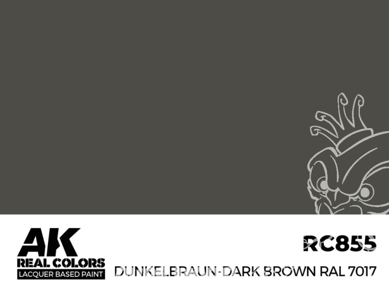 Ak interactive Real Colors RC855 Brun foncé - Dunkelbraun RAL7017 17ml