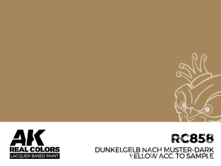 Ak interactive Real Colors RC858 Jaune foncé - Dunkelgelb Nach Muster 17ml