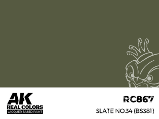 Ak interactive Real Colors RC867 Ardoise - Slate No.34 BS381 17ml