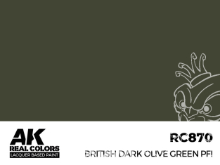 Ak interactive Real Colors RC870 Vert olive foncé - British Dark Olive Green PFI 17ml