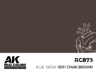 Ak interactive Real Colors RC873 Brun très foncé - S.C.C. No.1a very dark brown 17ml