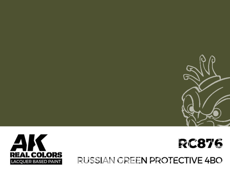 Ak interactive Real Colors RC876 Vert protecteur Russe 4BO - Russian green protective 4BO 17ml