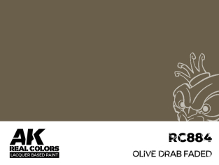 Ak interactive Real Colors RC884 Vert Olive délavé - Olive drab faded 17ml