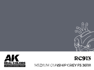 Ak interactive Real Colors RC913 Gris moyen - Medium Gunship Grey FS36118 17ml