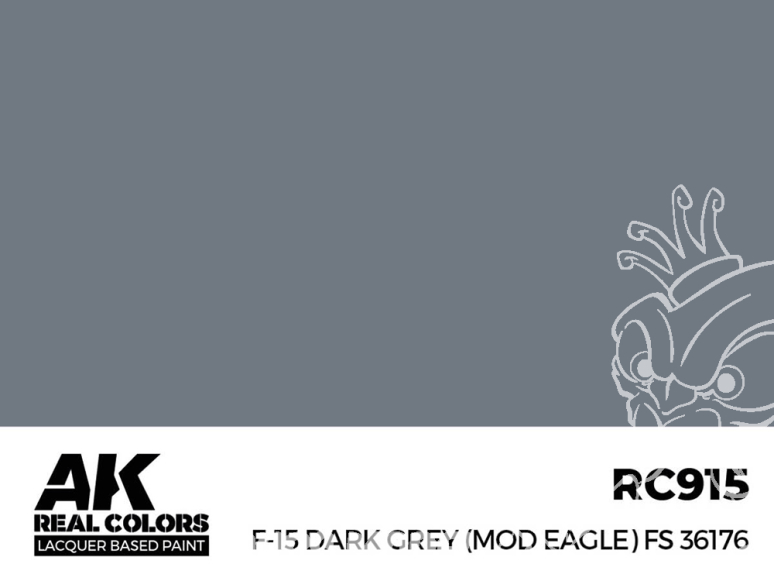 Ak interactive Real Colors RC915 Gris foncé F-15 - F-15 Dark Grey (MOD EAGLE) FS36176 17ml