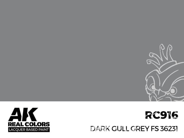 Ak interactive Real Colors RC916 Gris mouette foncé - Dark Gull Grey FS36231 17ml