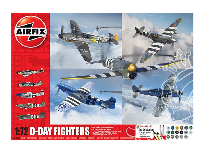 Airfix maquette A50192 Coffret Cadeau Combattants du Jour J inclus peintures principale colle et pinceau 1/72