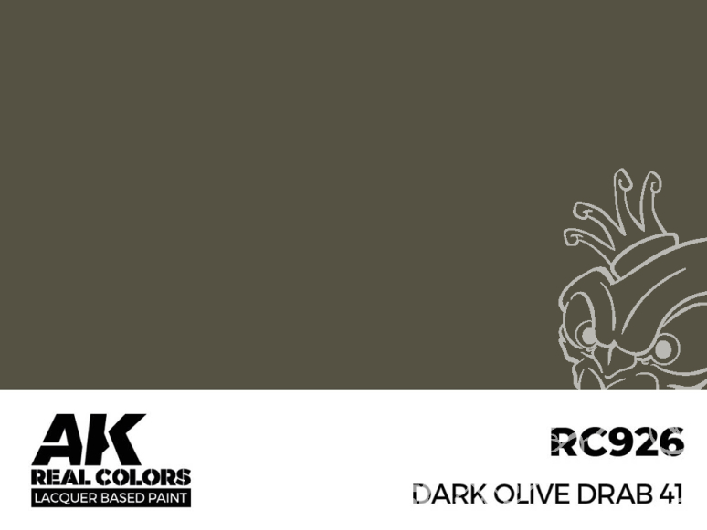 Ak interactive Real Colors RC926 Vert olive foncé 41 - Dark Olive Drab 41 17ml