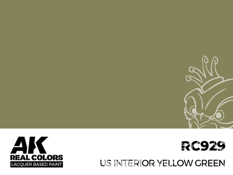 Ak interactive Real Colors RC929 Jaune vert intérieur US - US Interior yellow green 17ml