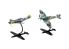 Airfix maquette A50194 Supermarine Spitfire Mk.Vc et Bf109F-4 Dogfight Double inclus peintures principale colle et pinceau 1/72