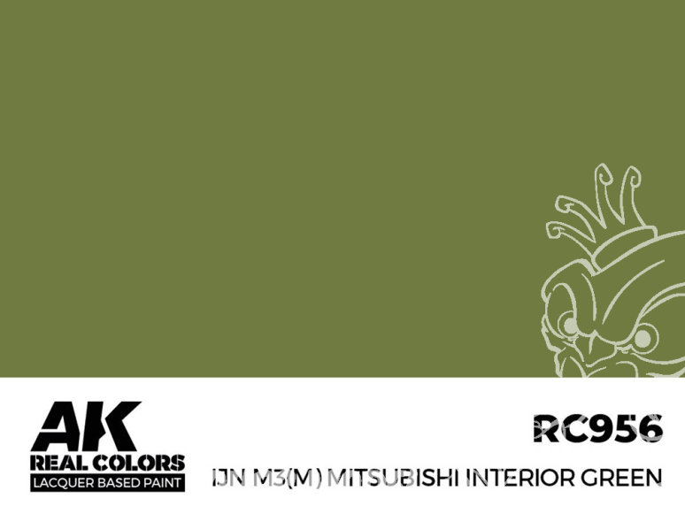 Ak interactive Real Colors RC956 Vert intérieur - IJN M3 (M) Mitsubishi interior green 17ml