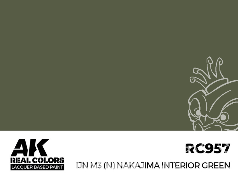 Ak interactive Real Colors RC957 Vert intérieur - IJN M3 (N) Nakajima interior green 17ml