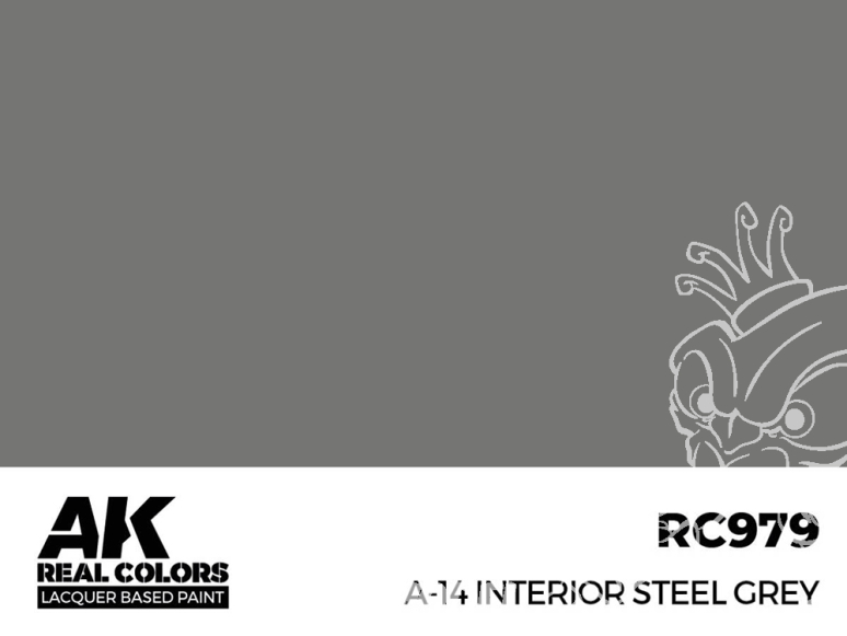 Ak interactive Real Colors RC979 Gris acier intérieur - A14 Interior steel grey 17ml