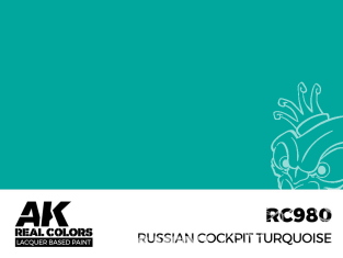 Ak interactive Real Colors RC980 Turquoise Cockpit - Russian Cockpit Turquoise 17ml